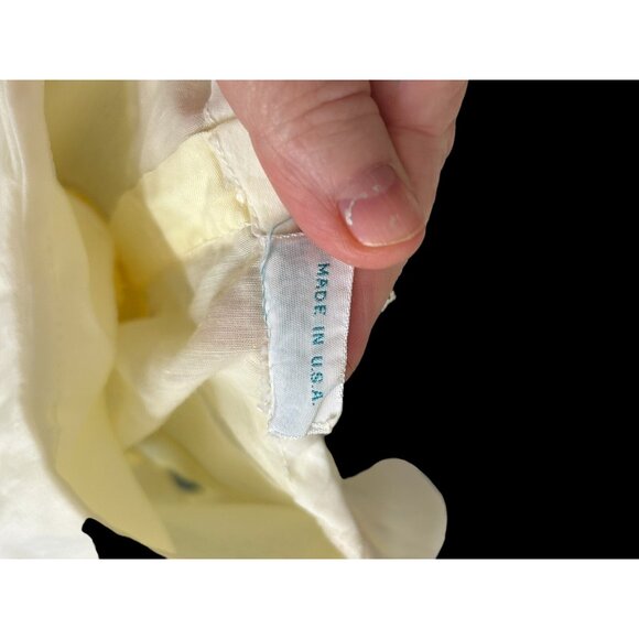 Vintage NANNETTE Pale Yellow Embroidered Butterflies Sheer Baby Dress Lace USA - Picture 7 of 14